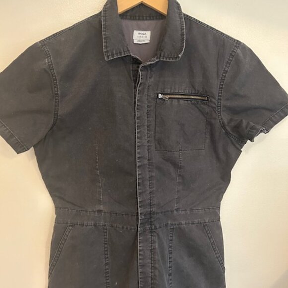 RVCA Women's Zada Utility Jumper in Washed Black- Size Large (fits like a small) - Picture 4 of 9